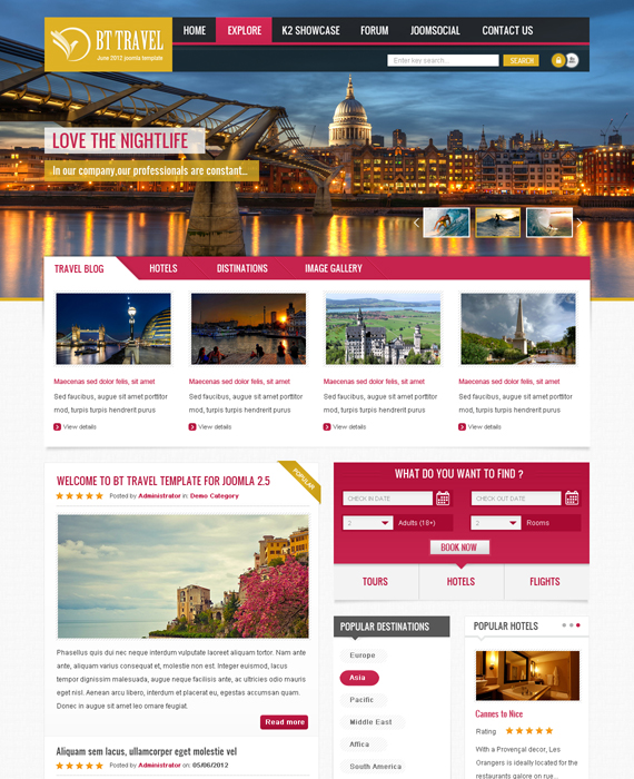 BT Travel BT Travel Joomla Template Joomla